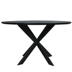 Ferry Eettafel Rond Zwart Eiken 130cm