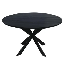 Ferry Eettafel Rond Zwart Eiken 130cm