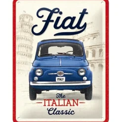 Fiat 500 - The Italian Classic - metalen bord