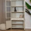 Figue vitrinekast industrieel taupe binnenkant 90cm