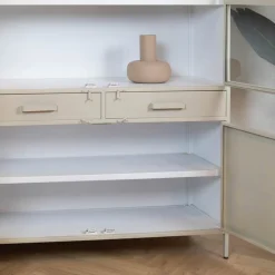 Figue vitrinekast industrieel taupe 120cm
