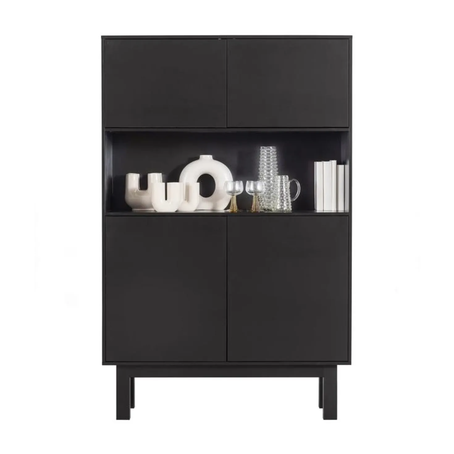 Finca Buffet-/drankkast grenen zwart 110cm
