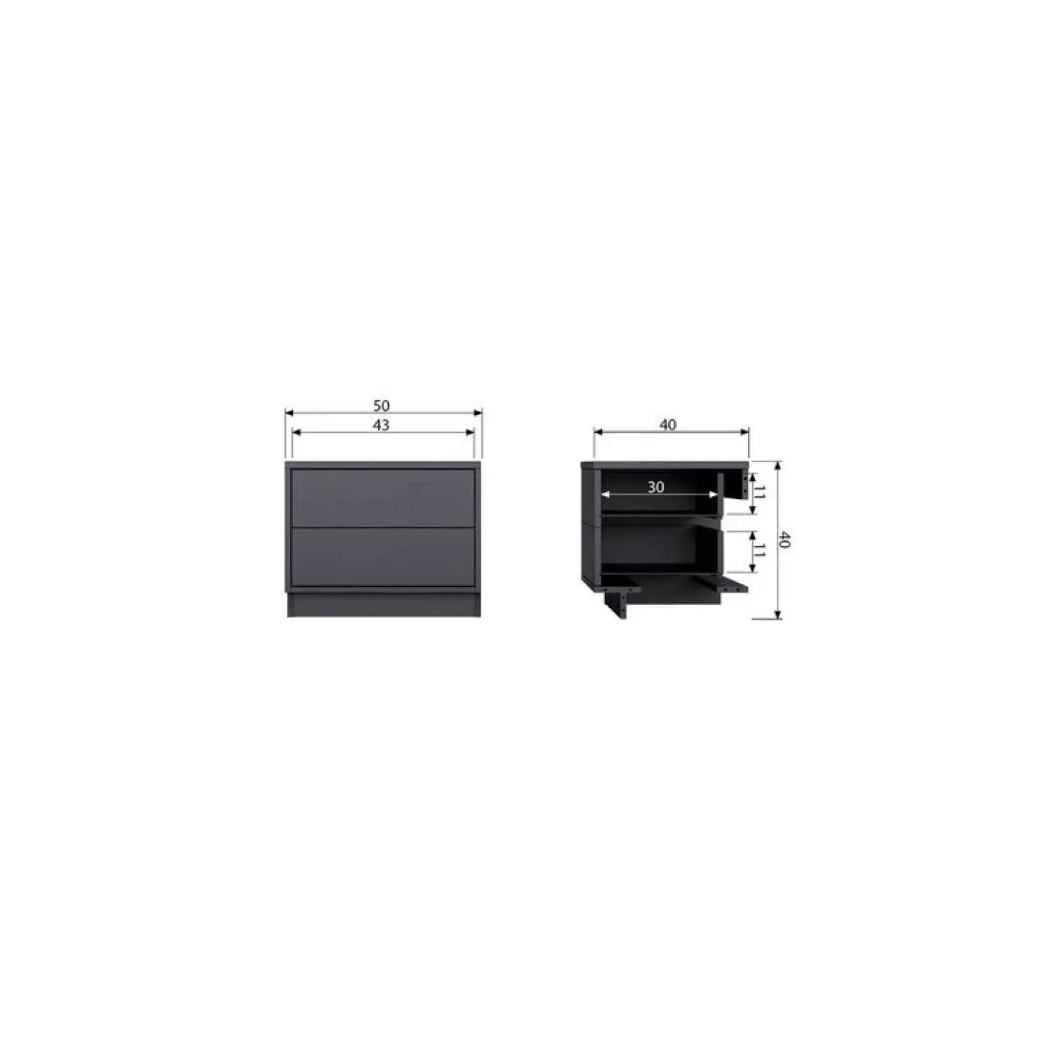 Finca Tv meubel grenen zwart 50cm