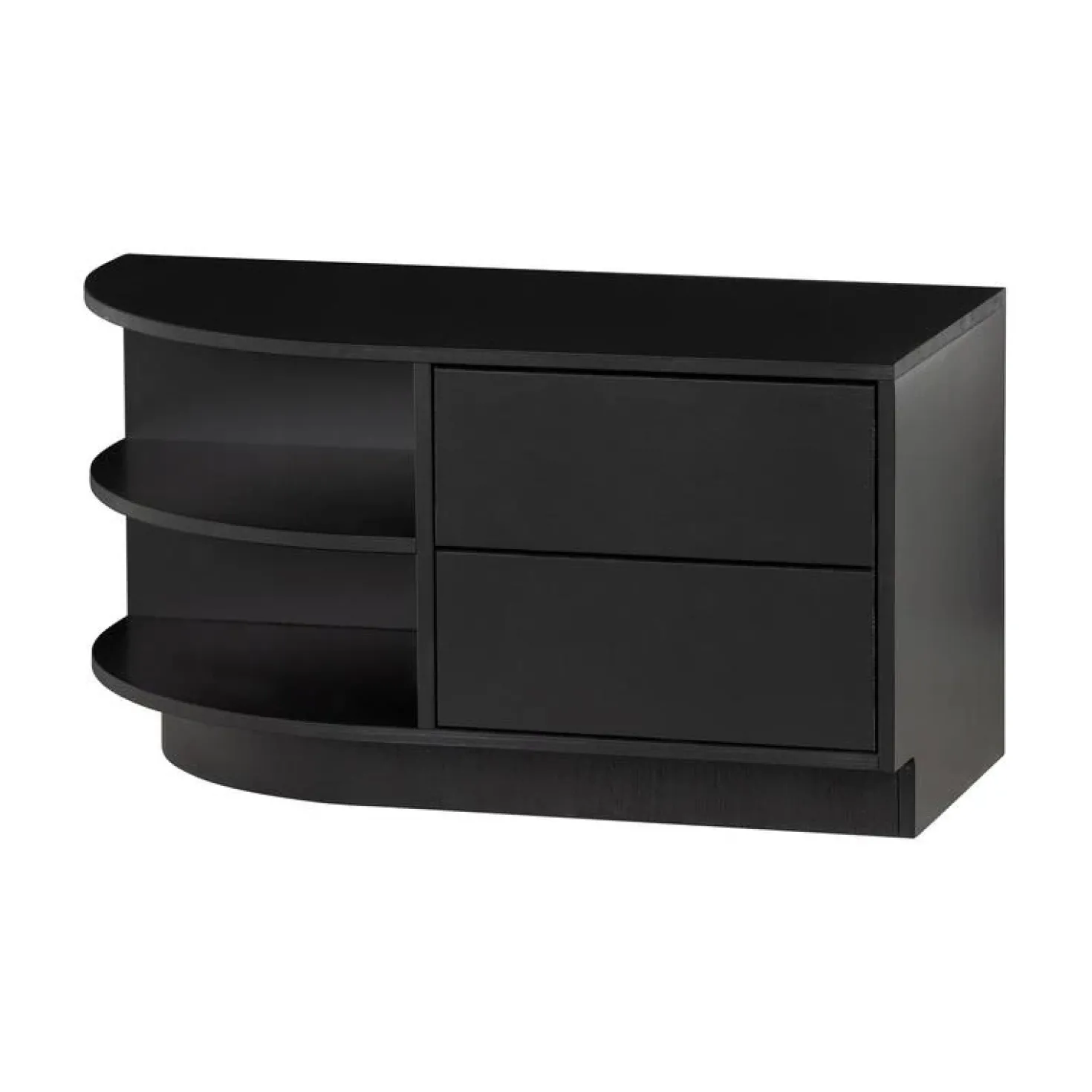 Finca Tv meubel rond links grenen zwart 78cm