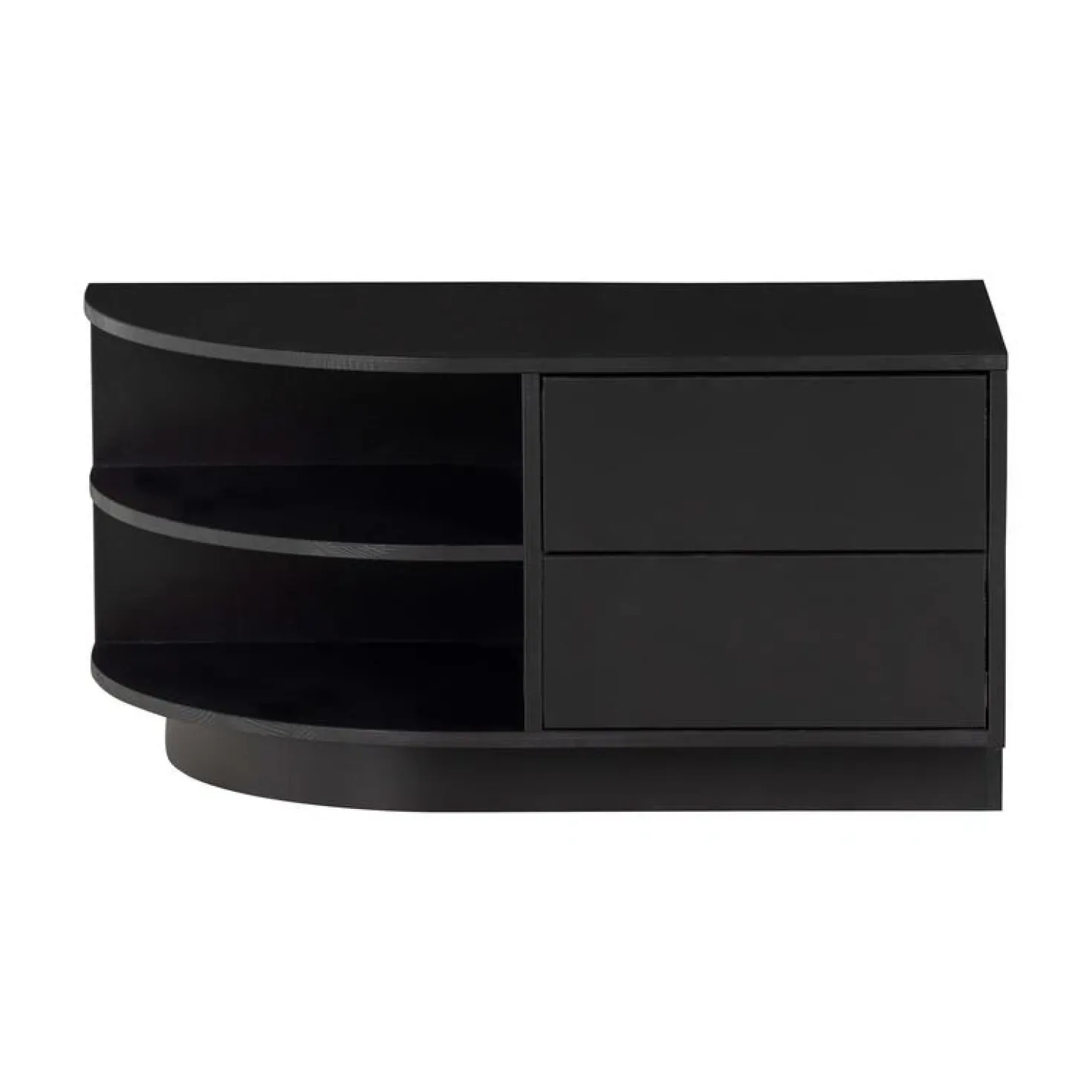 Finca Tv meubel rond links grenen zwart 78cm