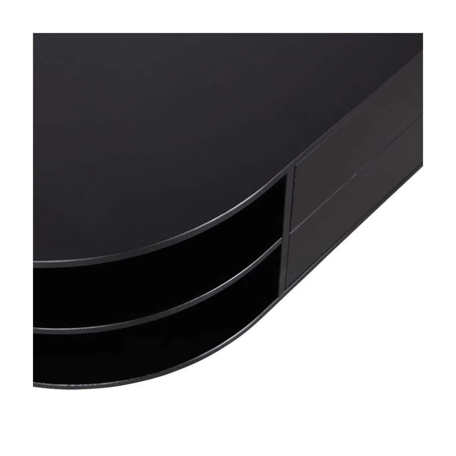 Finca Tv meubel rond links grenen zwart 78cm