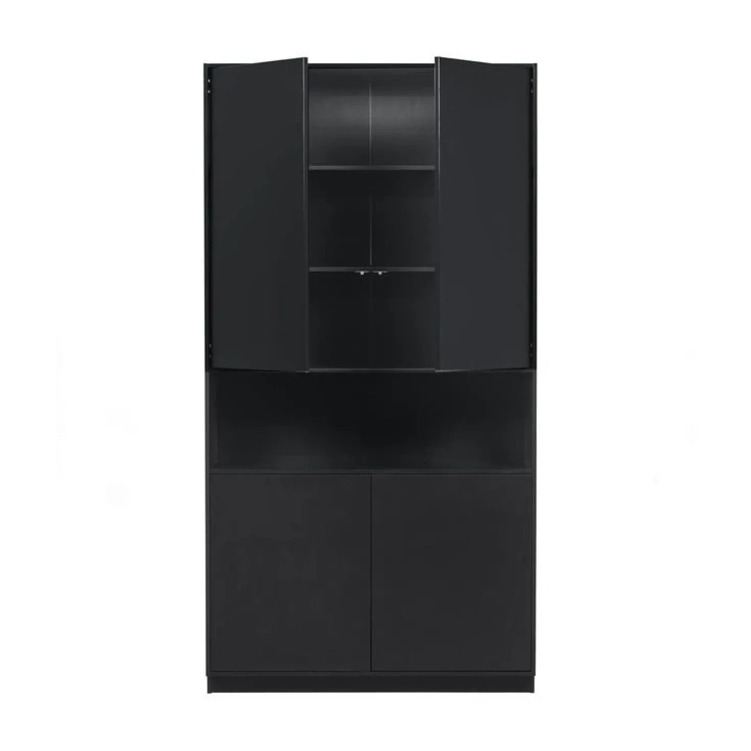 Finca Wandkast grenen zwart 110cm