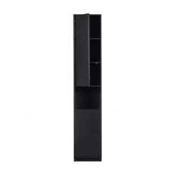 Finca Wandkast smal grenen zwart 40cm