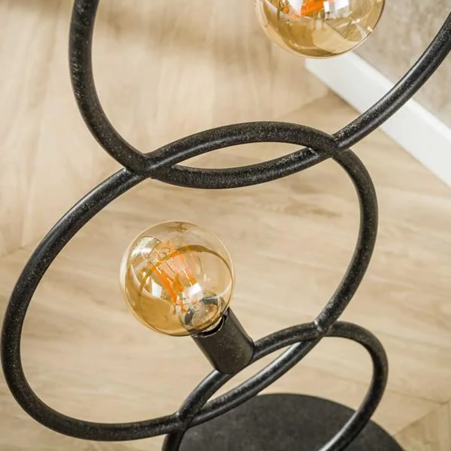 Finn 3-lichts Vloerlamp Artic zwart