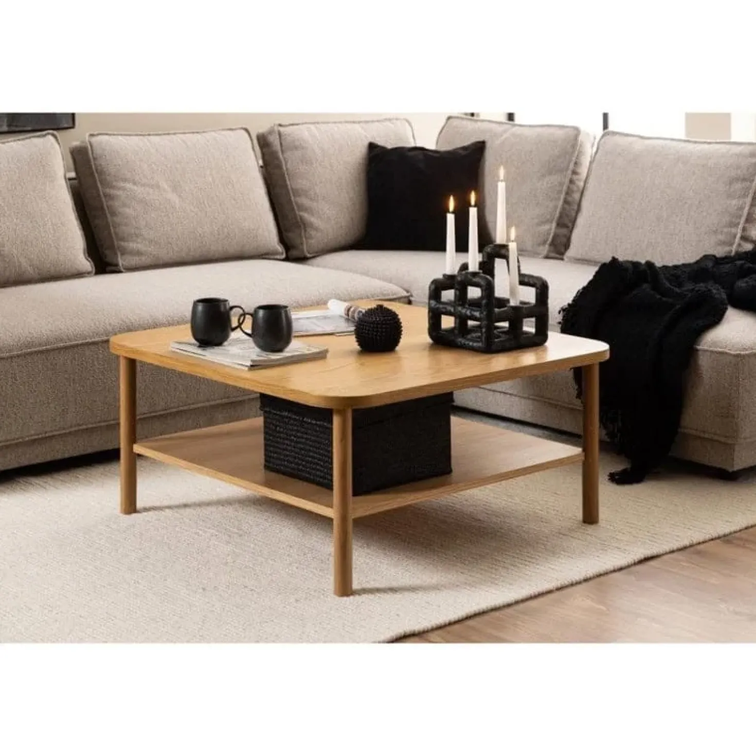 Fjella Salontafel Naturel Eikenhout 90cm