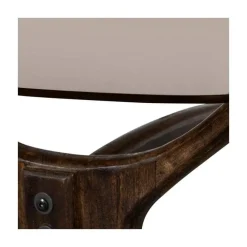 Flash Salontafel mangohout/glas walnoot 110cm