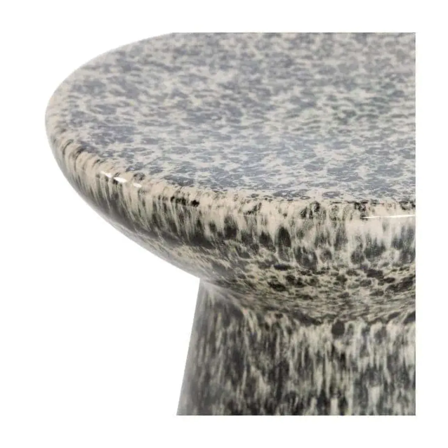 Fleck Bijzettafel rond Keramiek Donkergrijs 35cm
