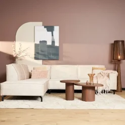 Floris Hoekbank 2,5 zits + Divan Links Beige Velvet