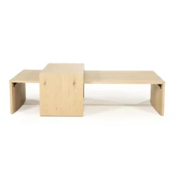 Flo Salontafel set van 2 Naturel