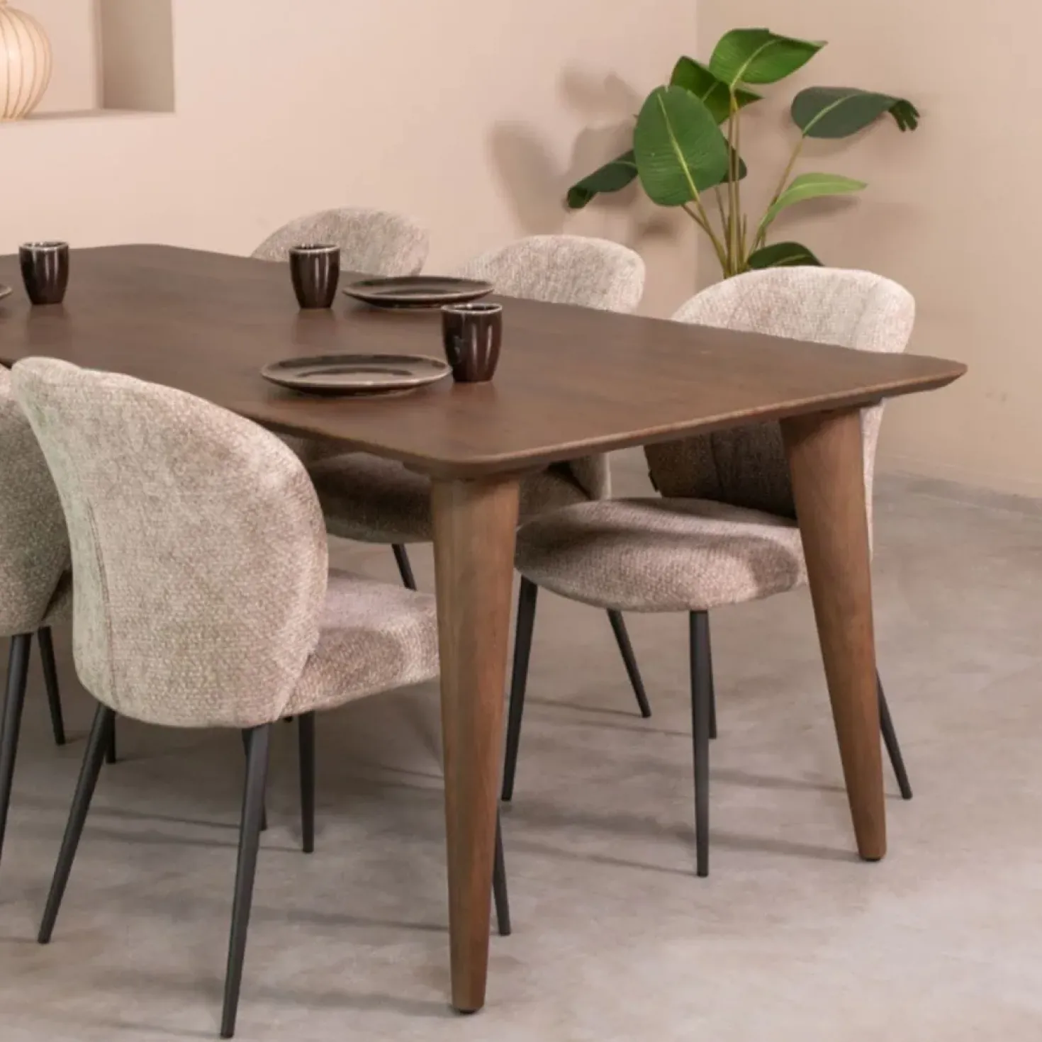 Fly Eetkamertafel Espresso mangohout 190 cm
