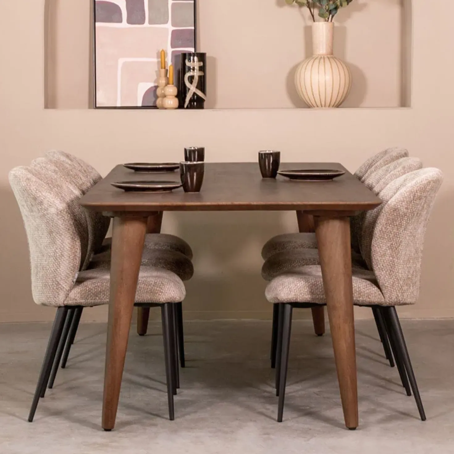 Fly Eetkamertafel Espresso mangohout 220 cm