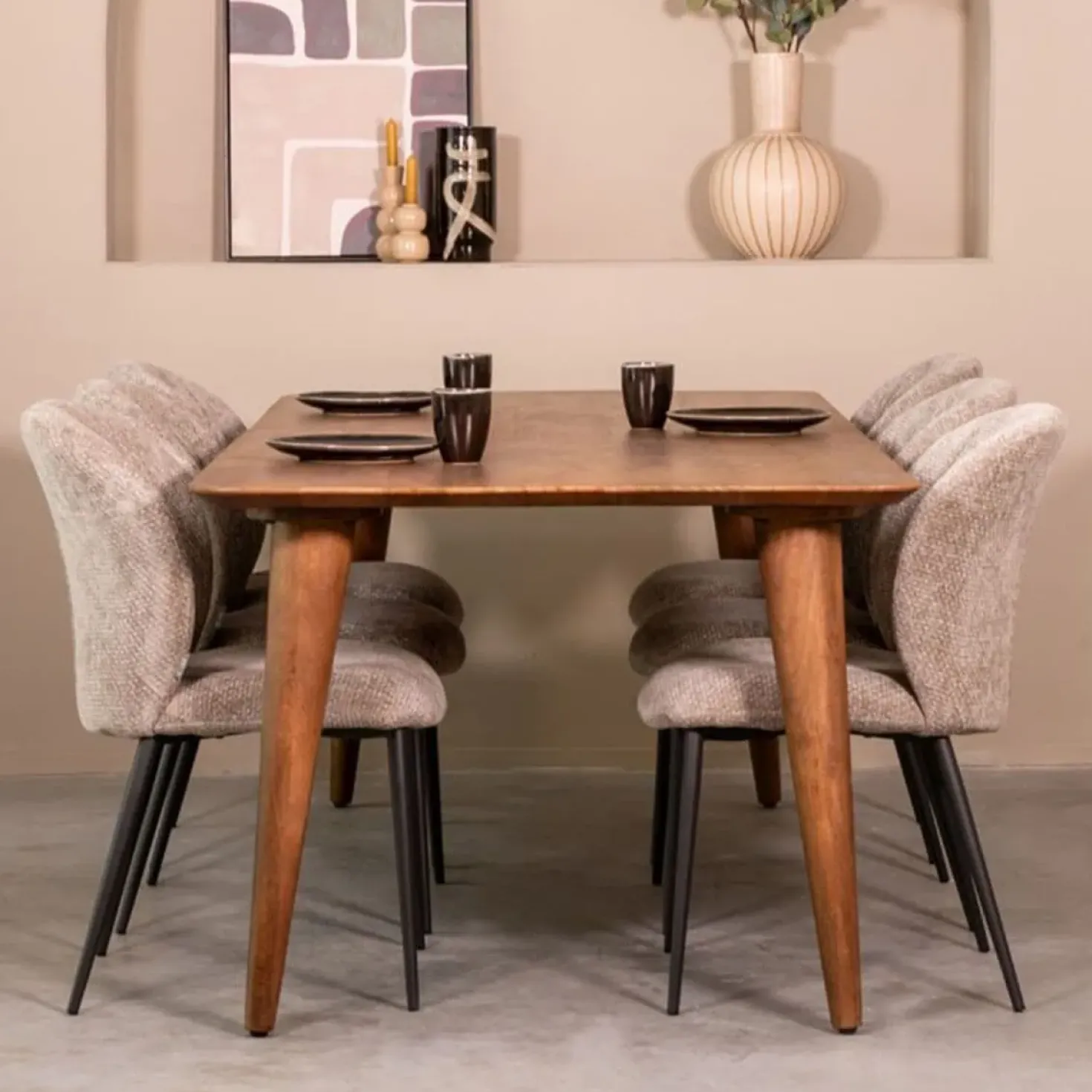 Fly Eetkamertafel Naturel mangohout 250 cm