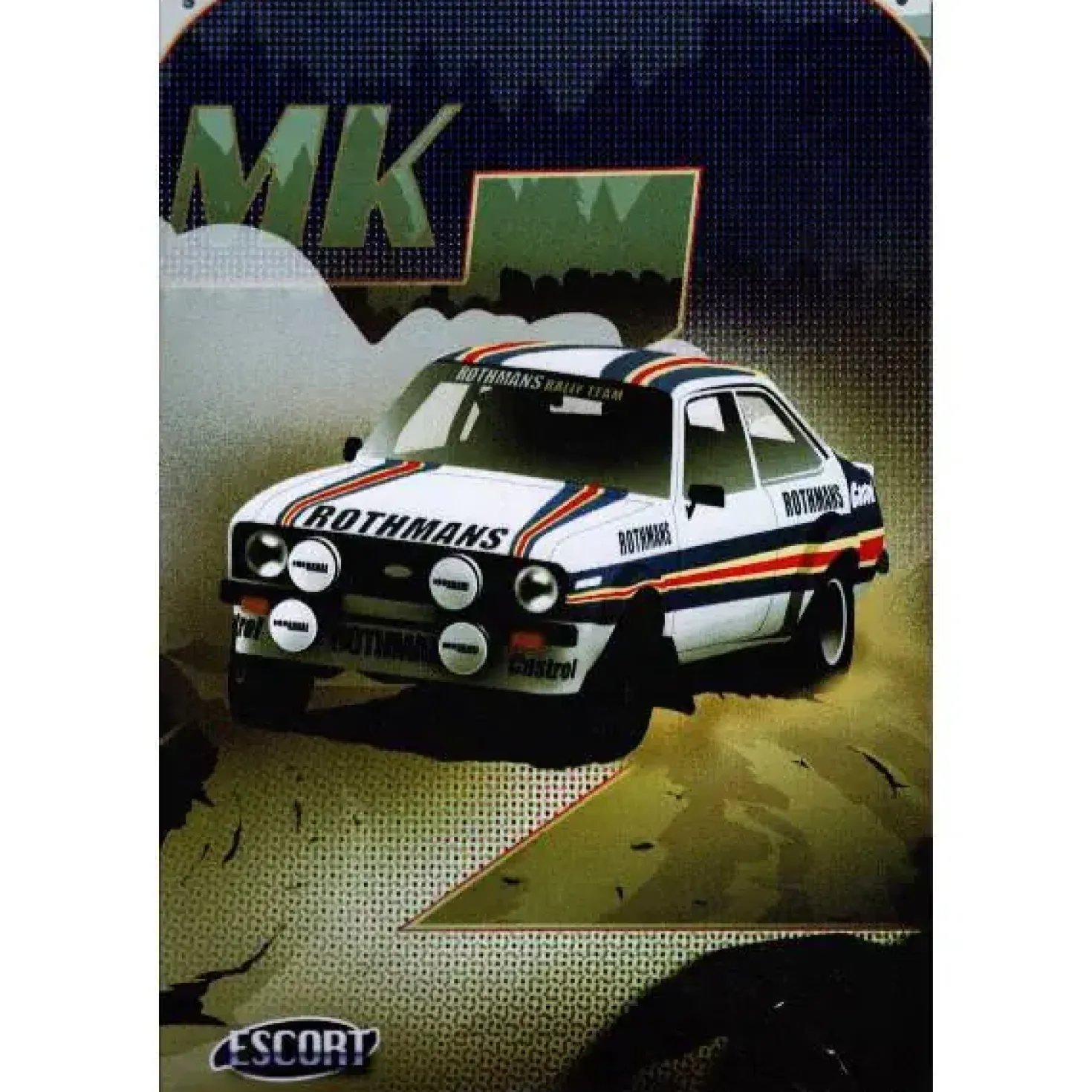 Ford Escort Time Machines - metalen bord