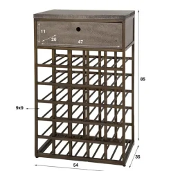 Forge Wijnkast 1 lade Brons 54cm (showroommodel)