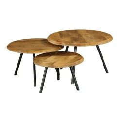 Franklin salontafel set van 3 naturel