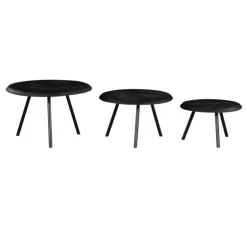 Franklin salontafel set van 3 zwart