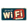 Free wifi - metalen bord