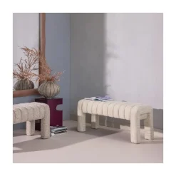 Frex Bankje Bouclé Naturel 110cm