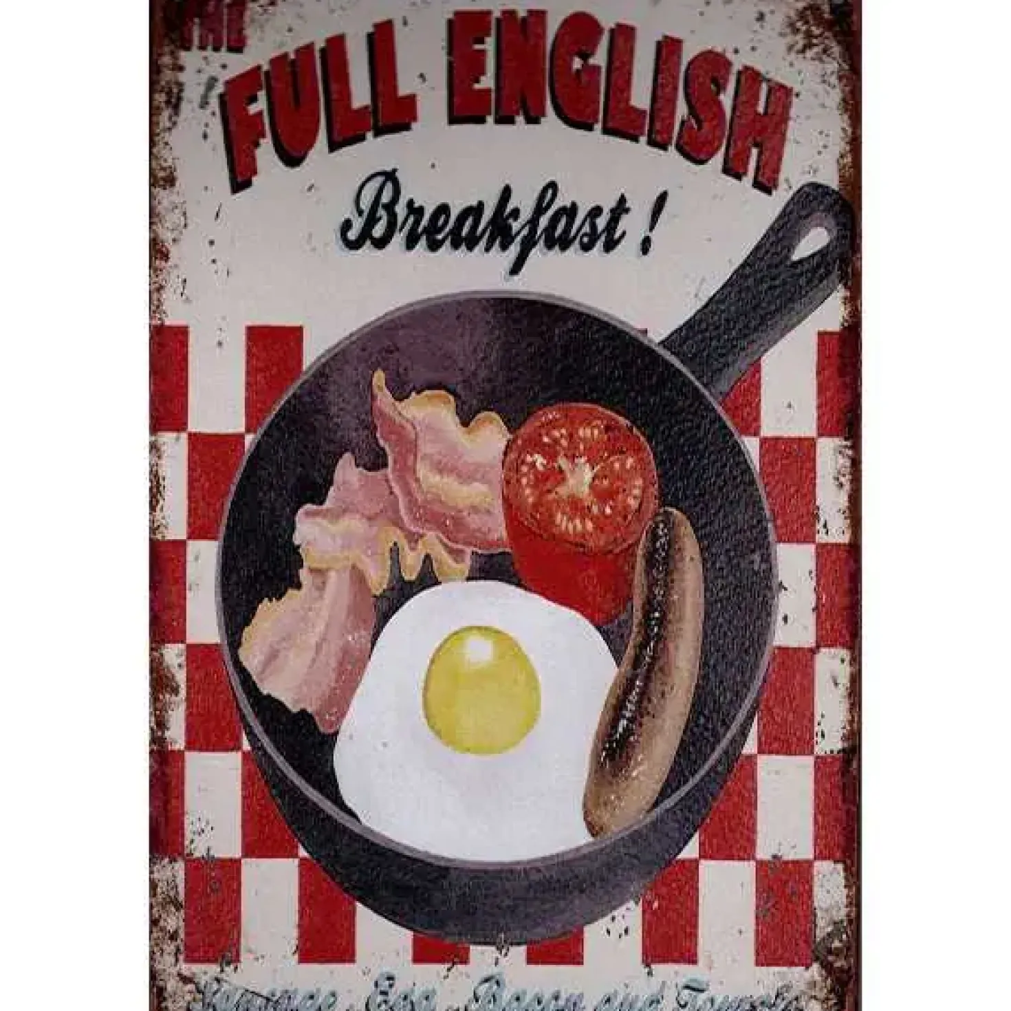 Full Englisch Breakfast - metalen bord