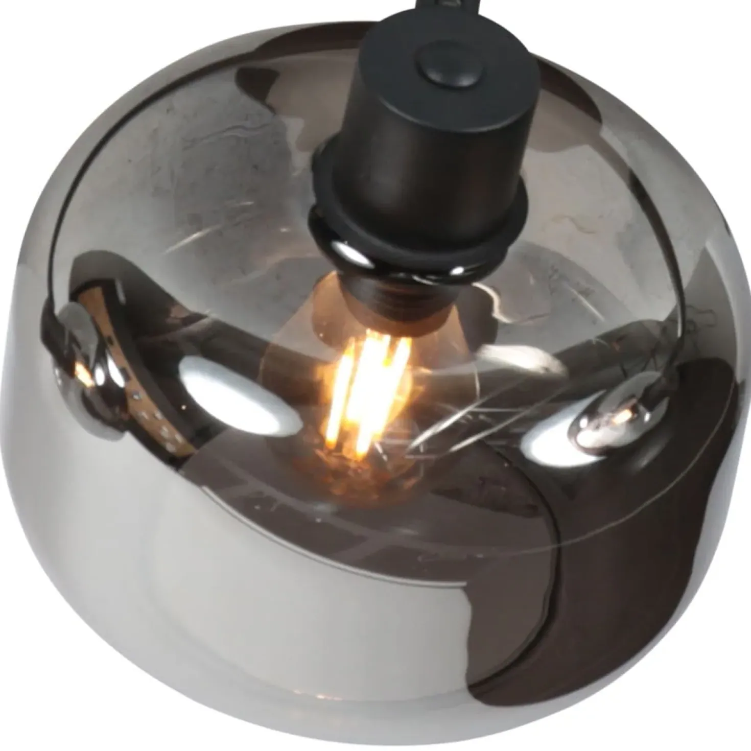 Gabriella 2-lichts Plafondlamp Smoke Glas