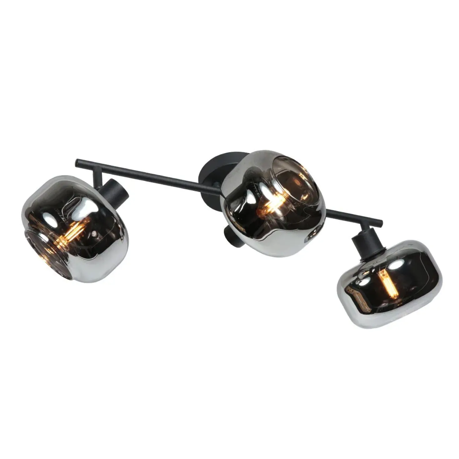 Gabriella 3-lichts Plafondlamp Smoke Glas