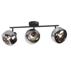 Gabriella 3-lichts Plafondlamp Smoke Glas