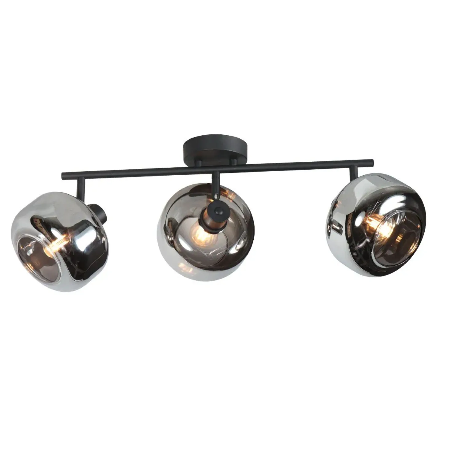 Gabriella 3-lichts Plafondlamp Smoke Glas