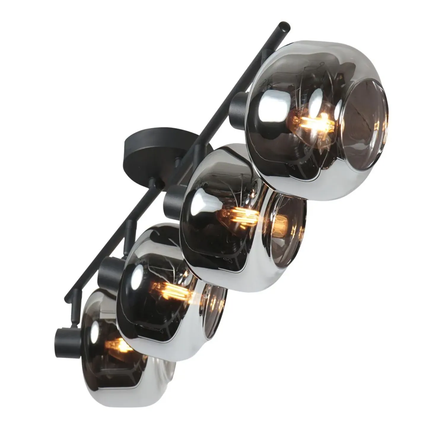 Gabriella 4-lichts Plafondlamp Smoke Glas