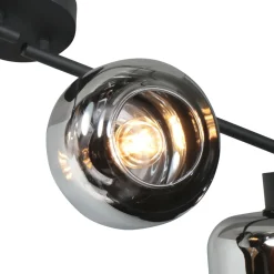 Gabriella 4-lichts Plafondlamp Smoke Glas