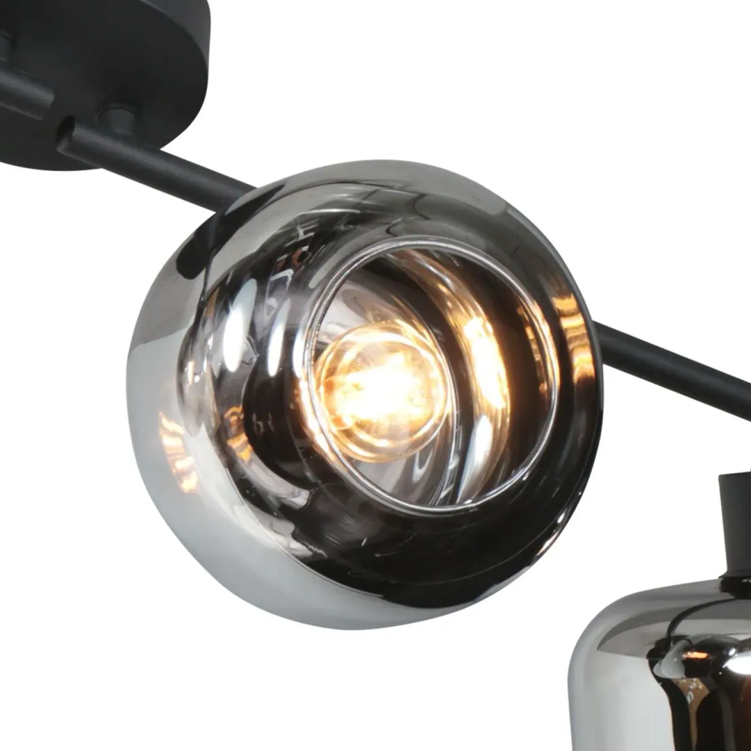 Gabriella 4-lichts Plafondlamp Smoke Glas