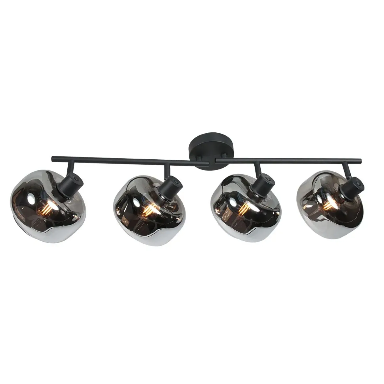 Gabriella 4-lichts Plafondlamp Smoke Glas