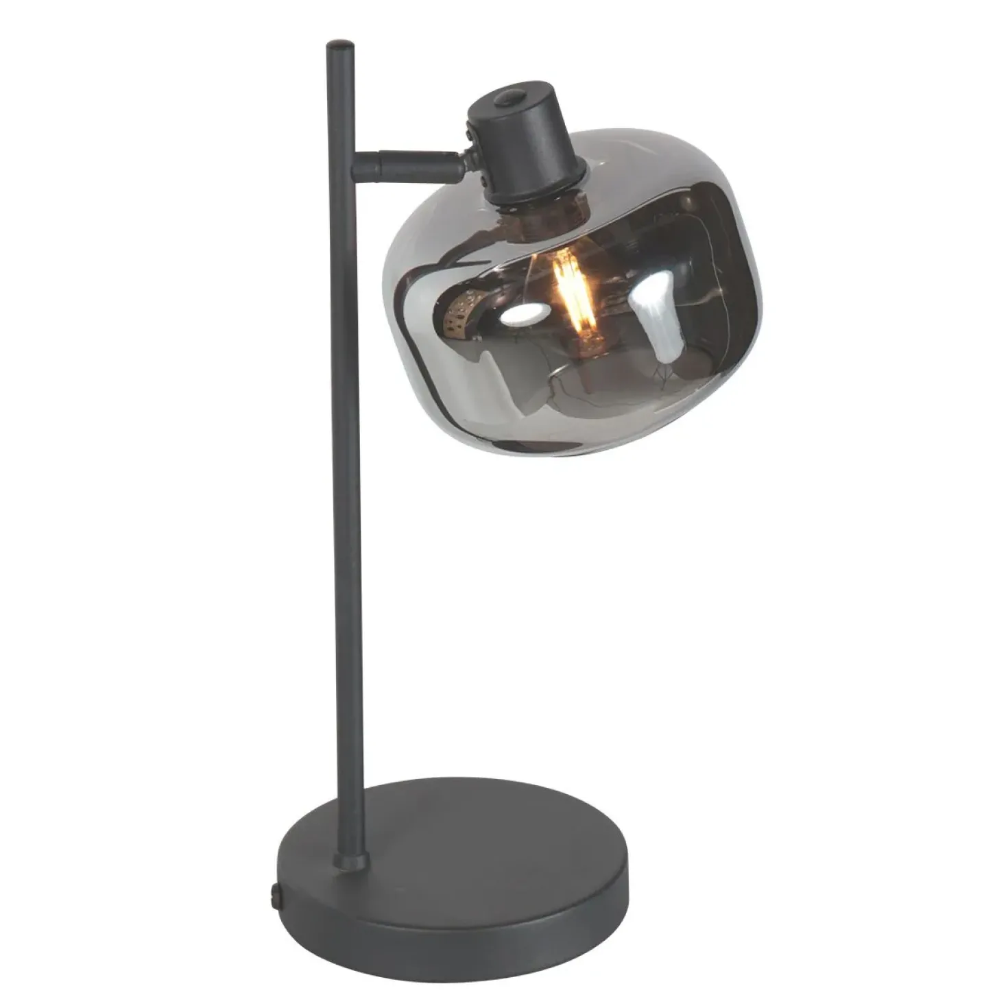 Gabriella 1-lichts Tafellamp Smoke Glas