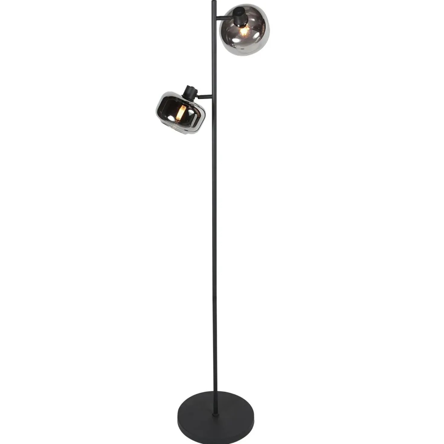 Gabriella 2-lichts Vloerlamp Smoke Glas