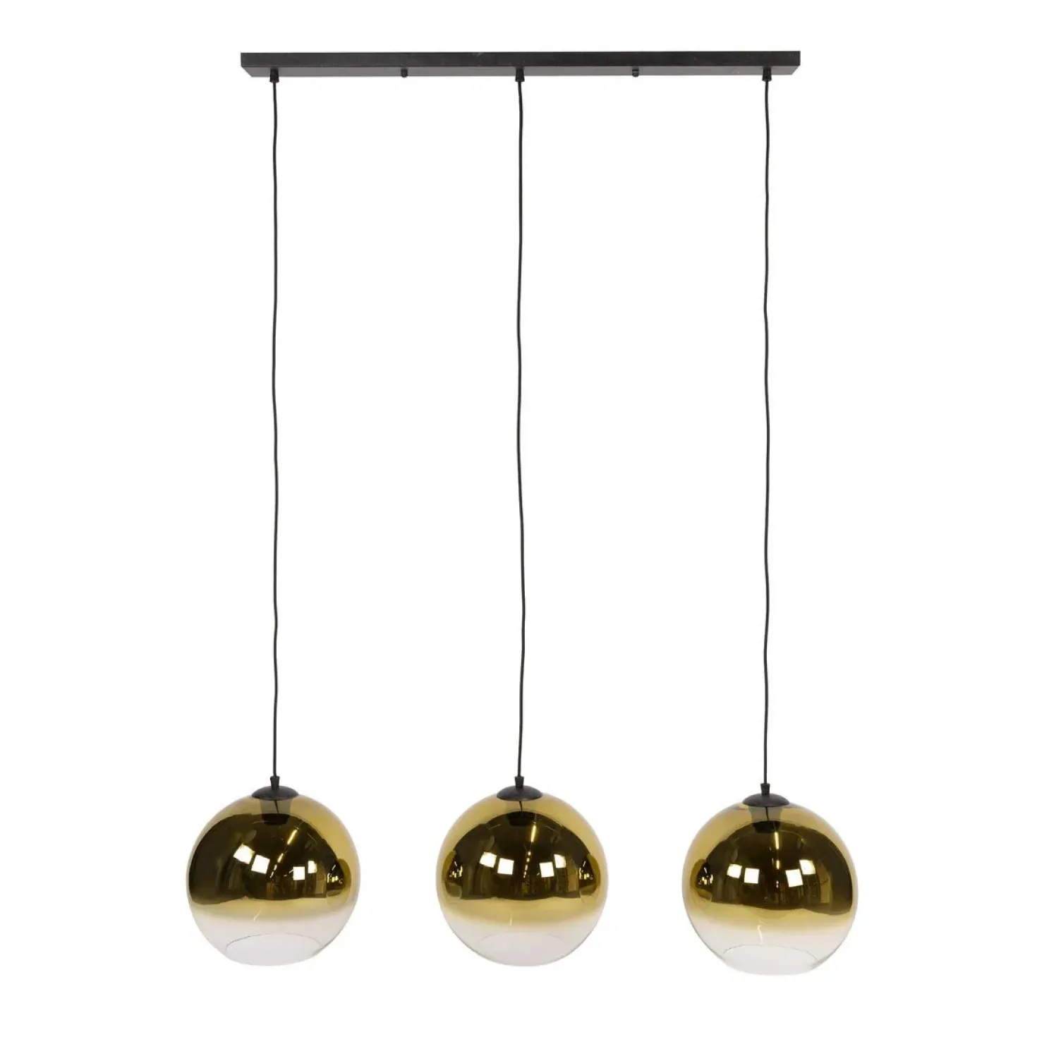 Galsa 3-lichts Hanglamp amber glas