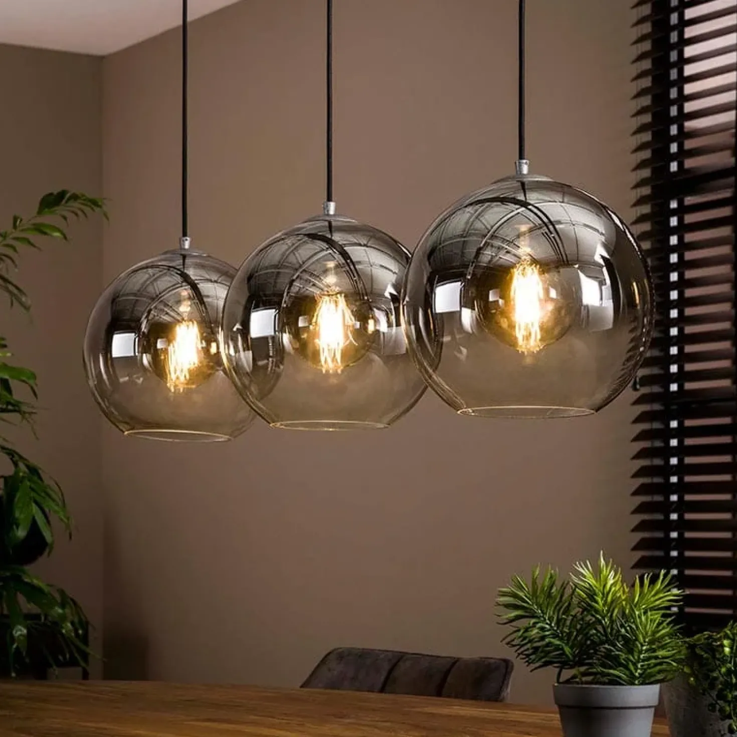 Galsa 3-lichts hanglamp industrieel
