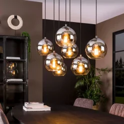 Galsa 7-lichts hanglamp industrieel