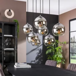 Galsa 7-lichts hanglamp industrieel