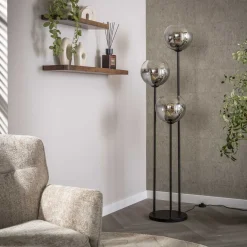 Galsa 3-lichts Vloerlamp Smoke glas