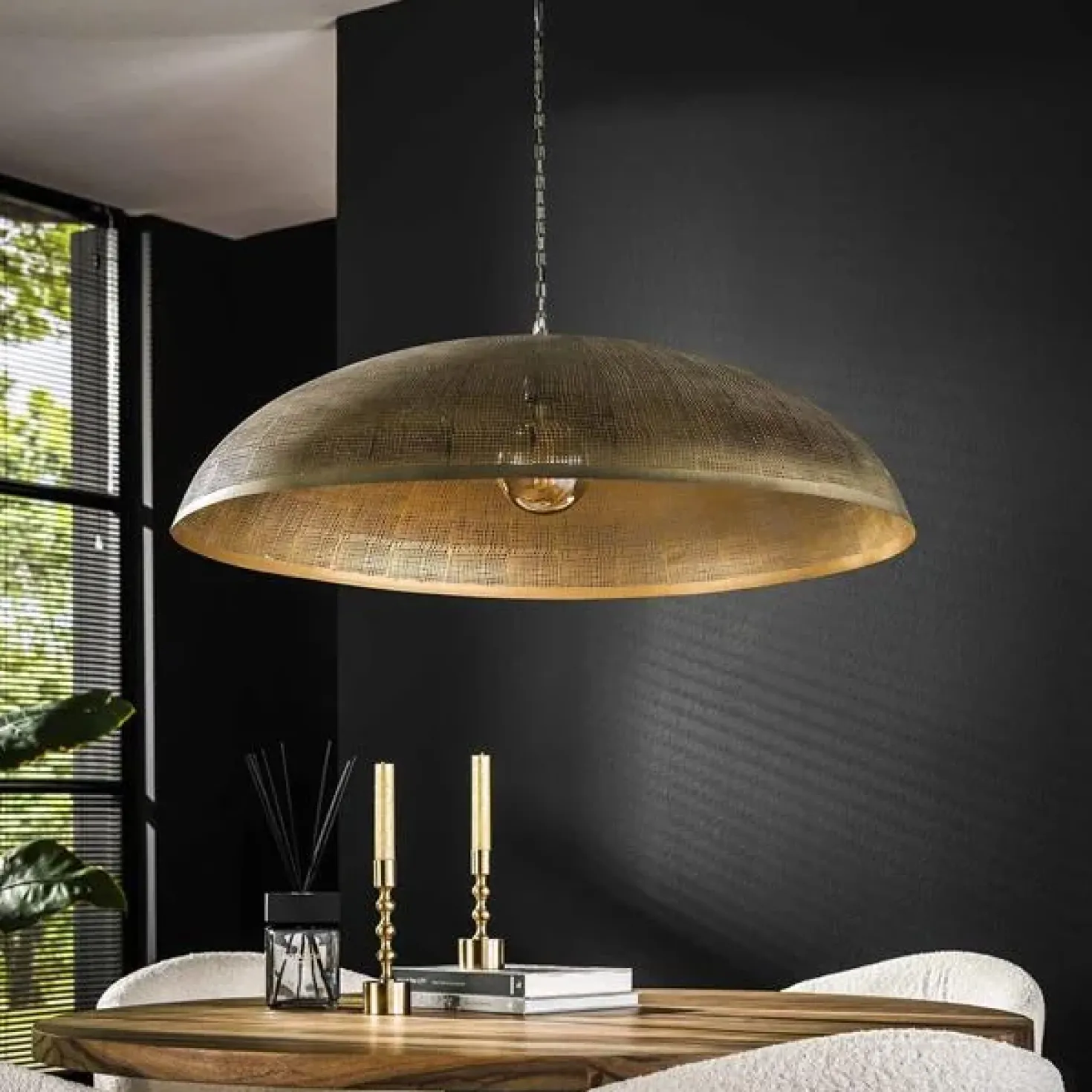 Gemini Hanglamp 90cm Brons antiek