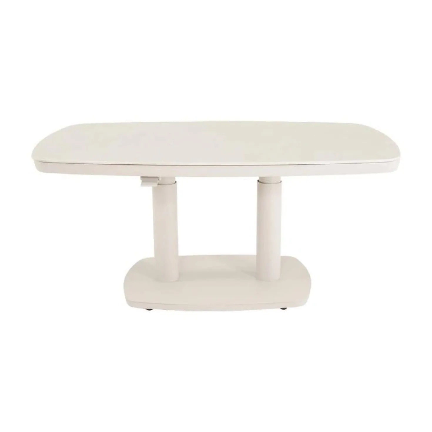 Geneva Loungetafel verstelbaar Deens ovaal beige 135cm