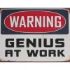 Genius At Work - metalen bord