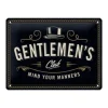 Gentlemen’s club mind your manners - metalen bord