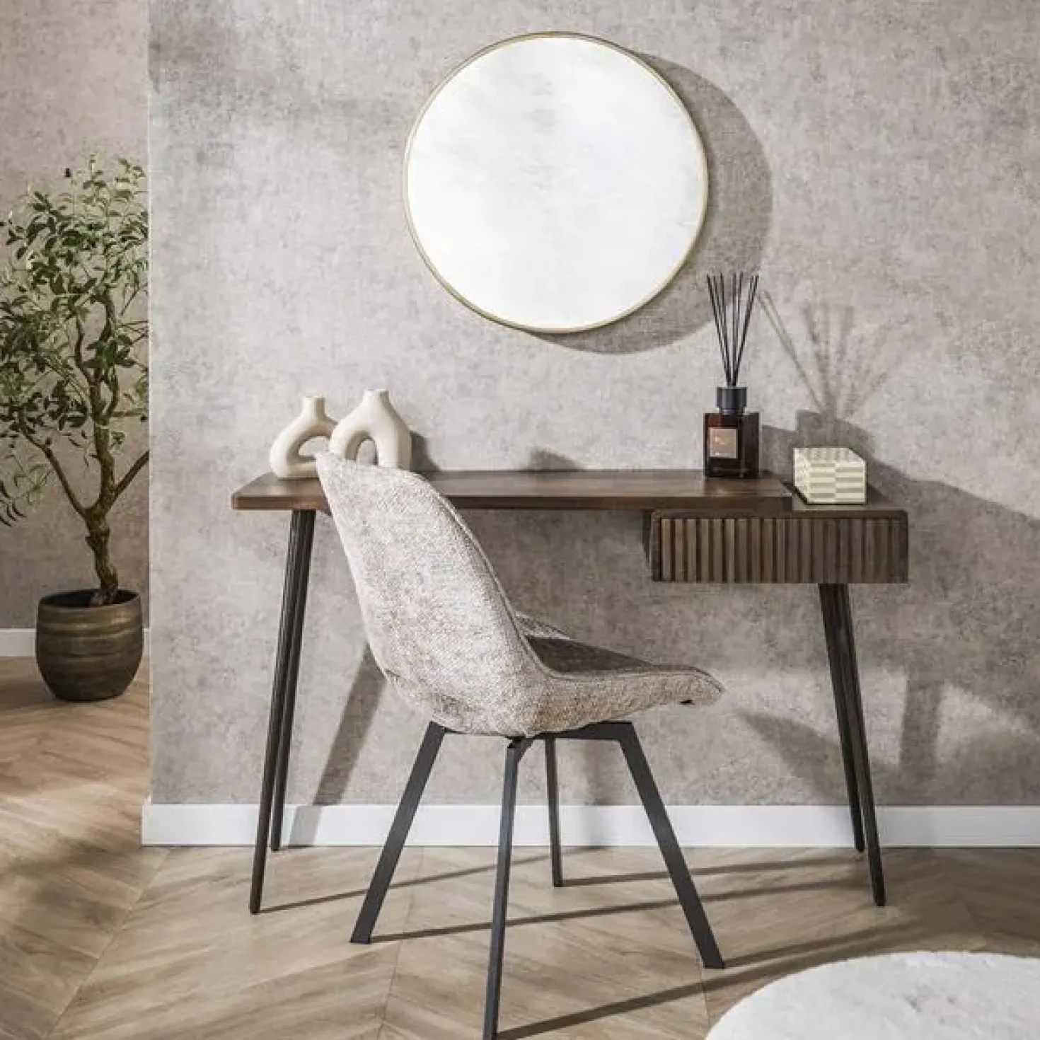 Giorgia Sidetable 1 lade Acaciahout Bruin 120cm