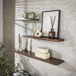Giorgia Wandplank Acaciahout Bruin 90cm