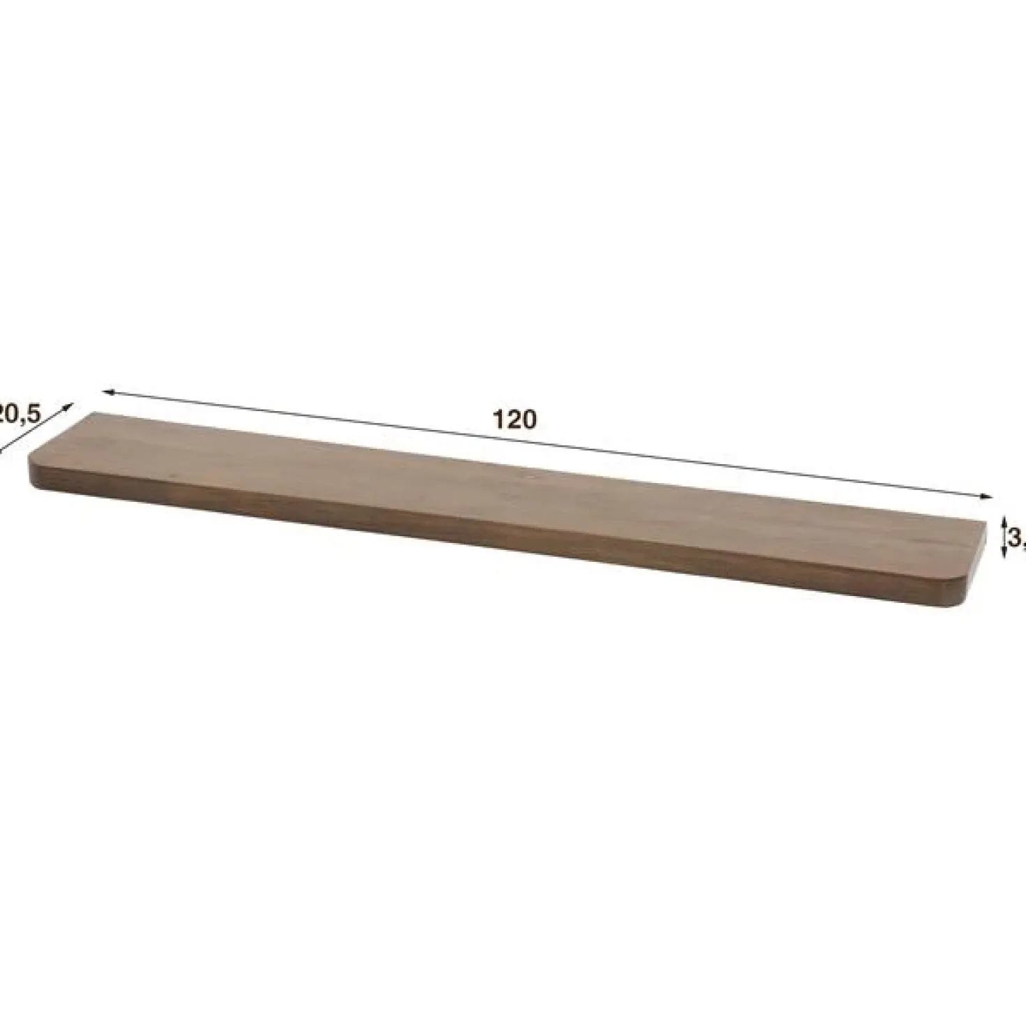 Giorgia Wandplank Acaciahout Bruin 120cm